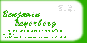 benjamin mayerberg business card